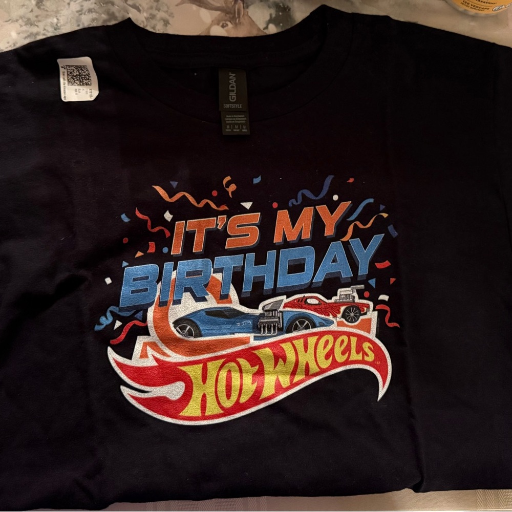 Gildan Black Hot Wheels Birthday T-Shirt